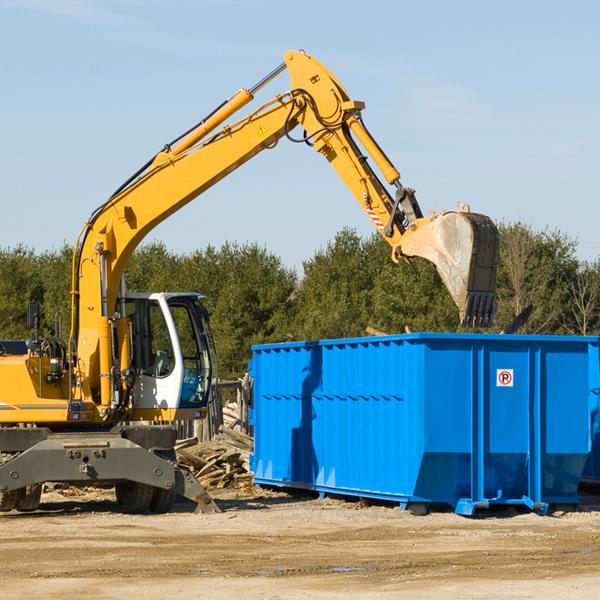 are there any restrictions on where a residential dumpster can be placed in De Pue